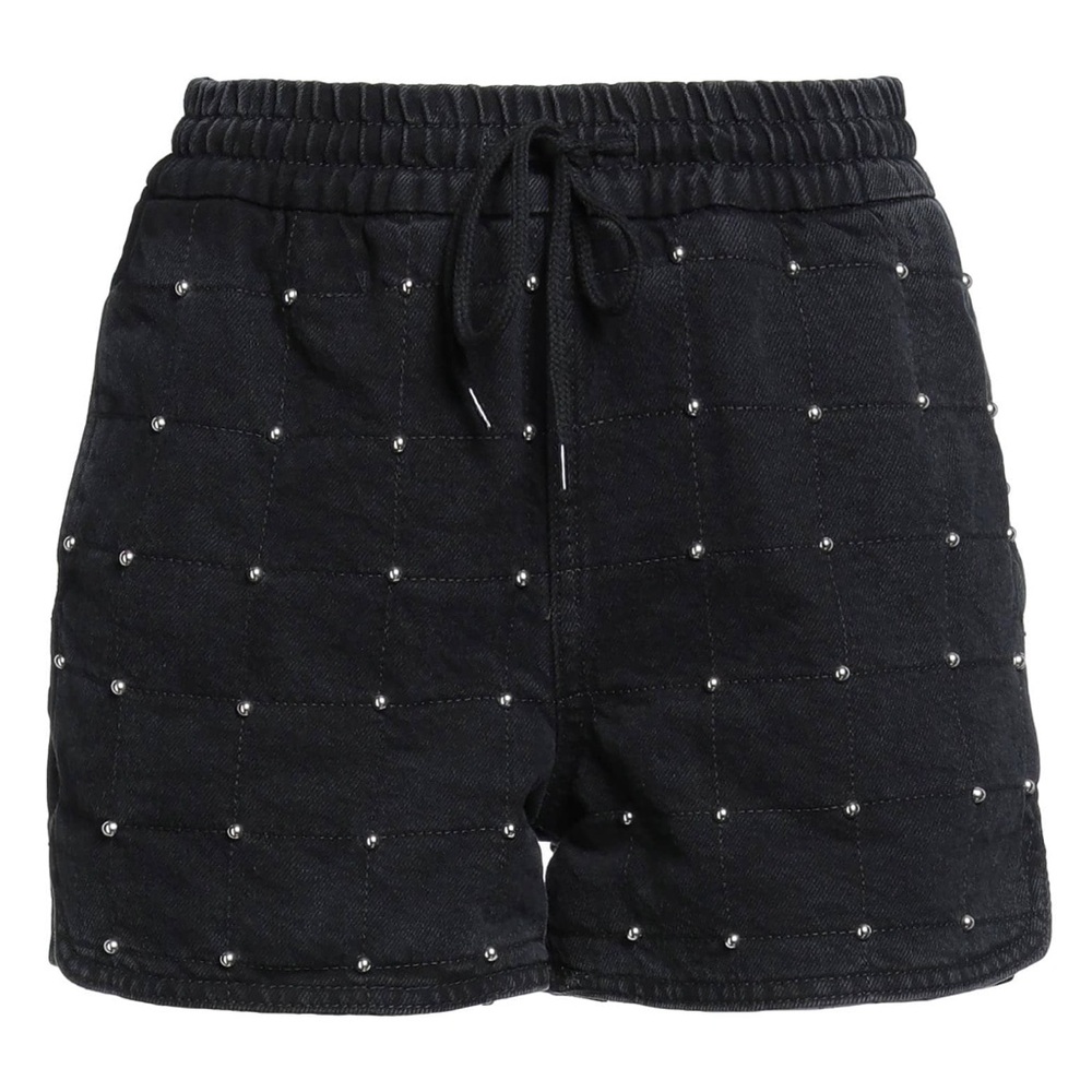 Maje Denim Studded Shorts, Size 38